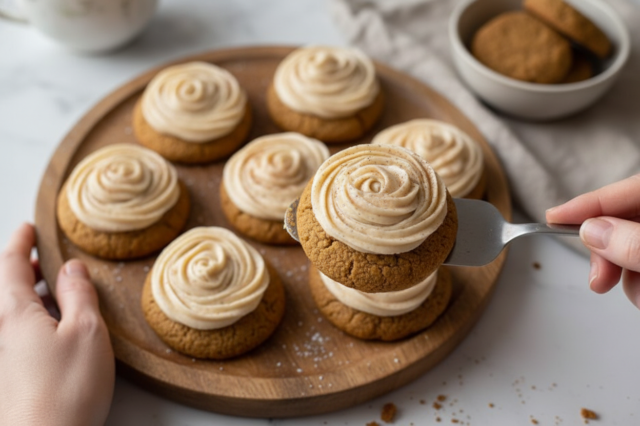 Soft Pumpkin Cookies with Cinnamon Frosting Recipe