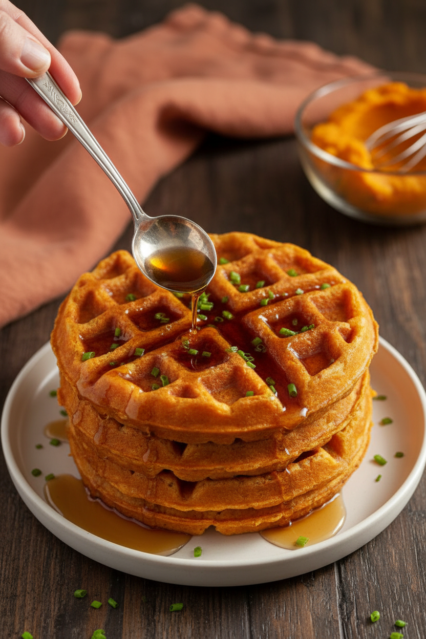 Sweet Potato Waffles Recipe for Breakfast