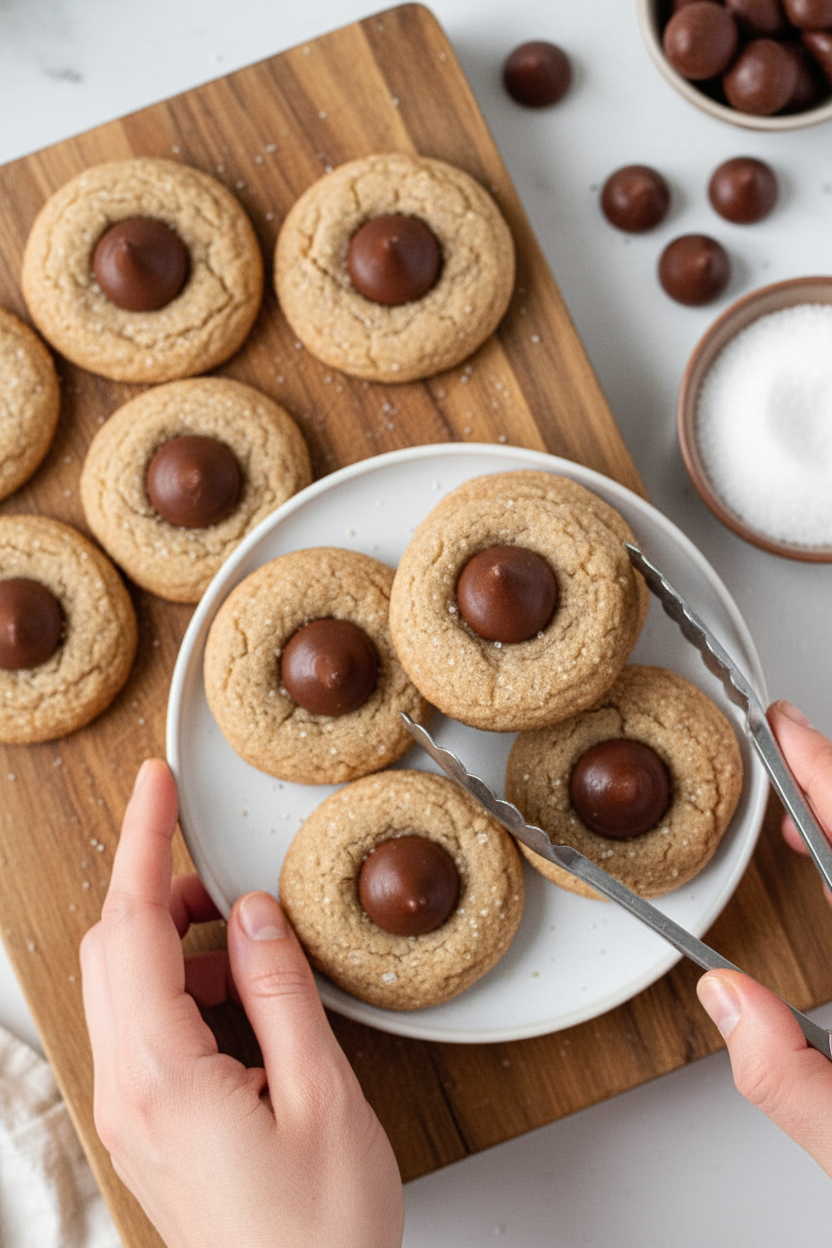 Gluten-Free Peanut Butter Blossoms (Vegan Option)