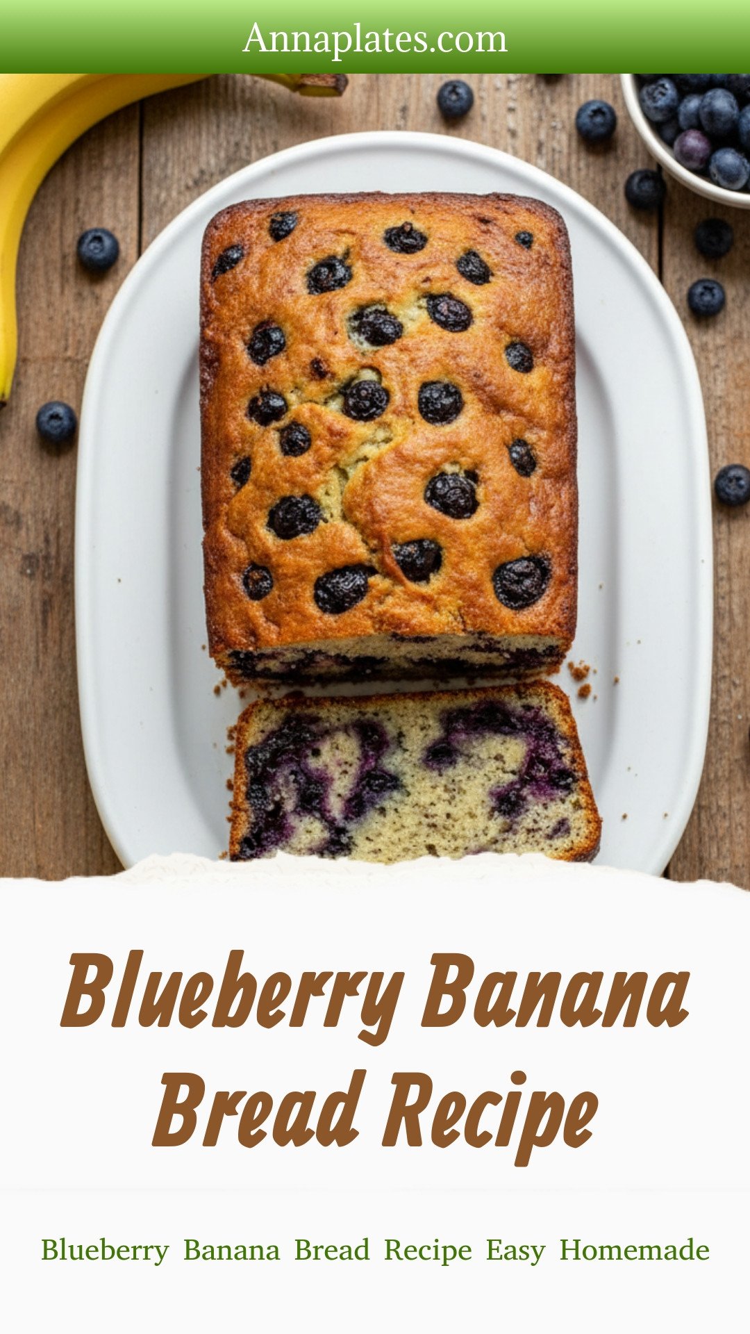 Blueberry Banana Bread Recipe Easy Homemade
