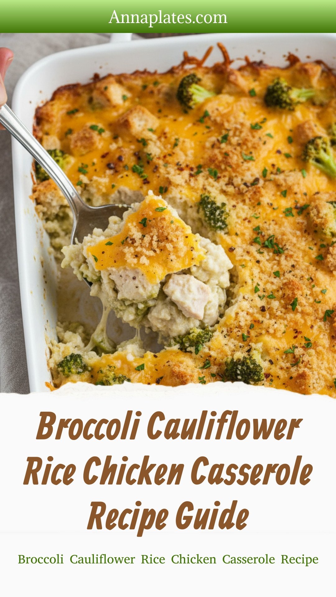 Broccoli Cauliflower Rice Chicken Casserole Recipe