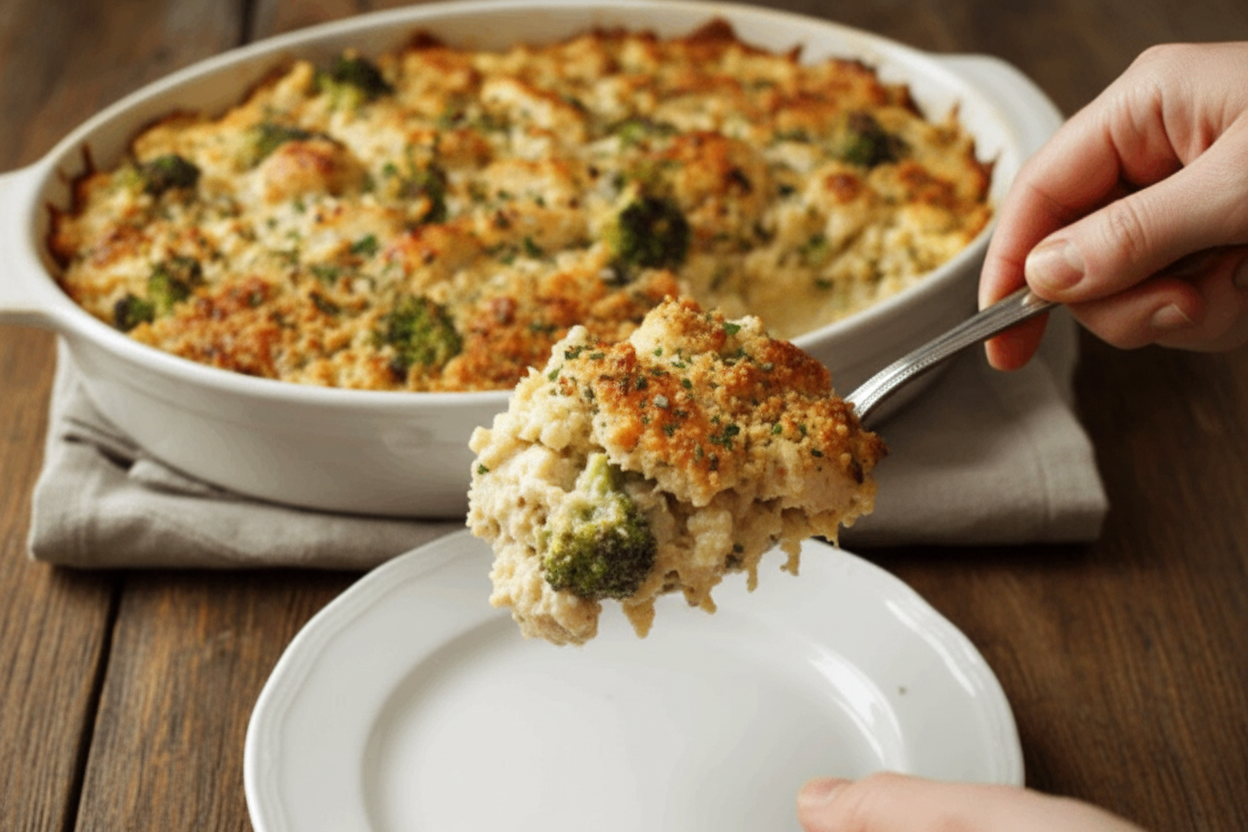 Broccoli Cauliflower Rice Chicken Casserole Recipe