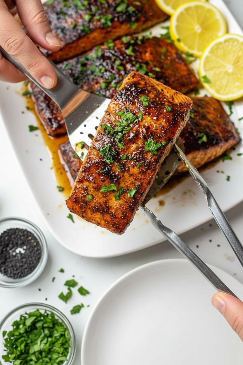 Cajun Honey Butter Glazed Salmon Recipe