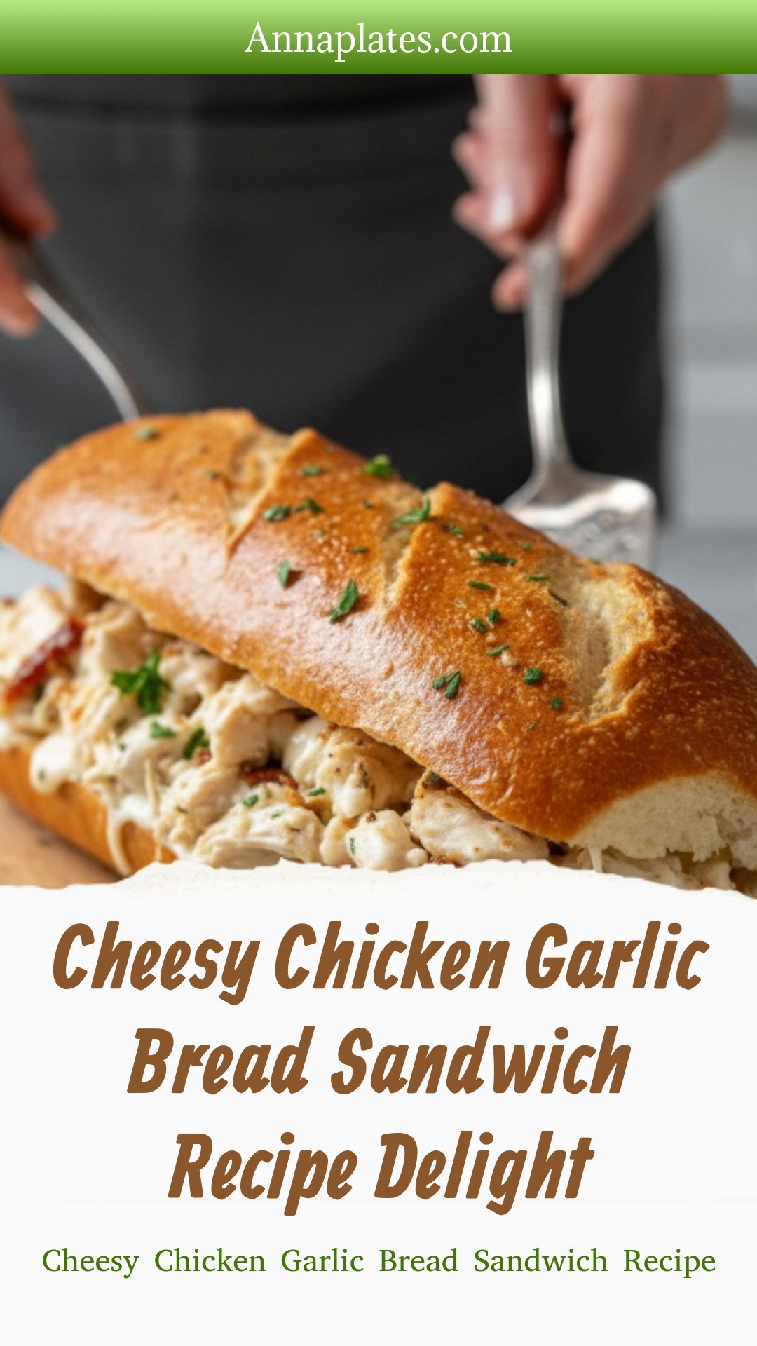 Cheesy Chicken Garlic Bread Sandwich Recipe