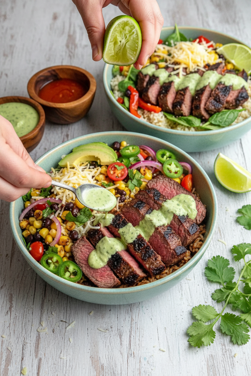 Cilantro Lime Steak Bowls Easy Healthy Dinner