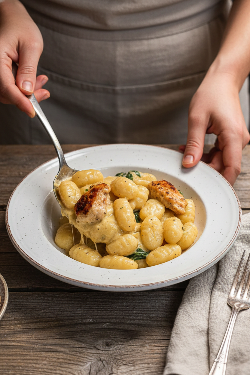 Creamy Chicken Alfredo Gnocchi Recipe