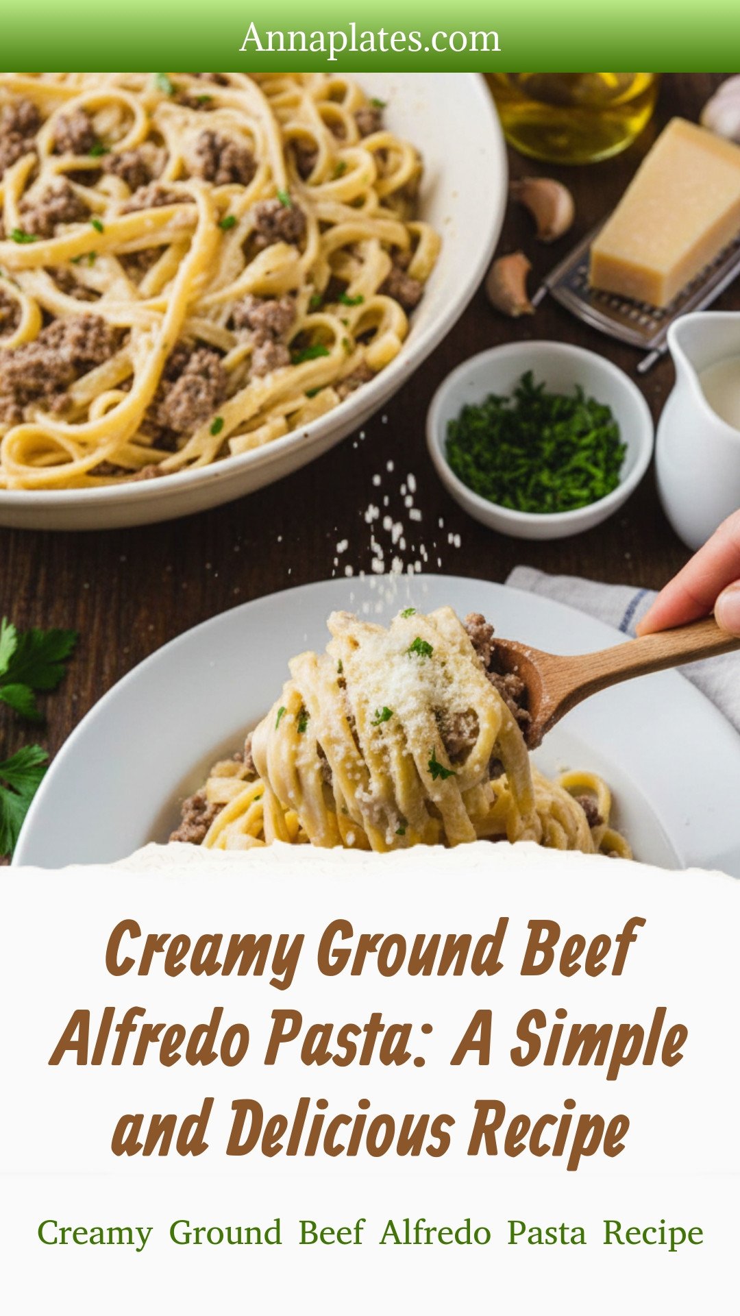 Creamy Ground Beef Alfredo Pasta Recipe