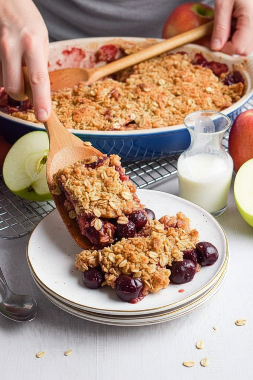 Easy Cherry Apple Crumble Recipe