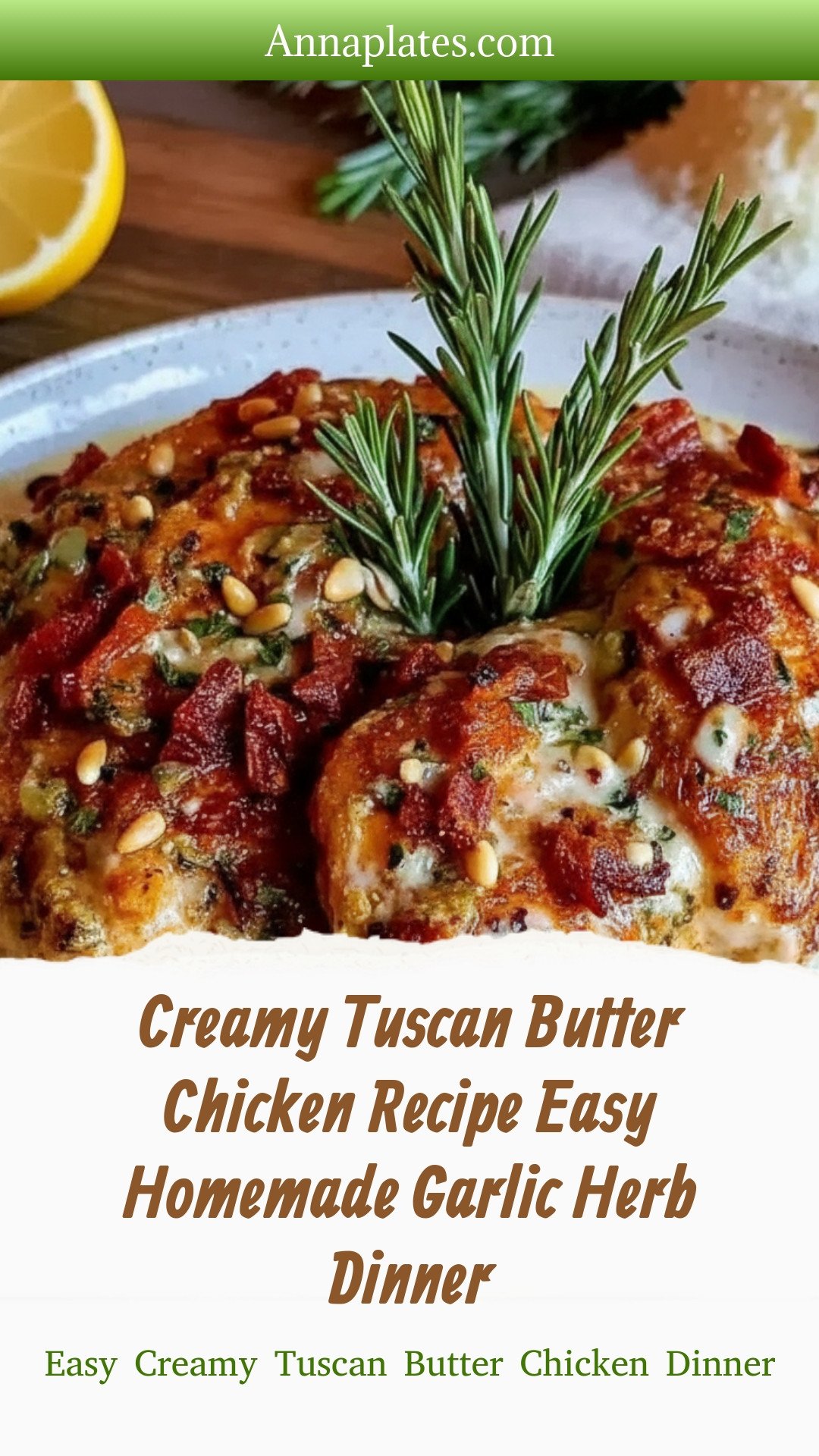 Easy Creamy Tuscan Butter Chicken Dinner