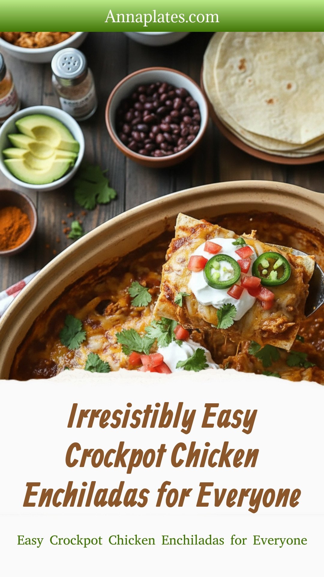 Easy Crockpot Chicken Enchiladas for Everyone