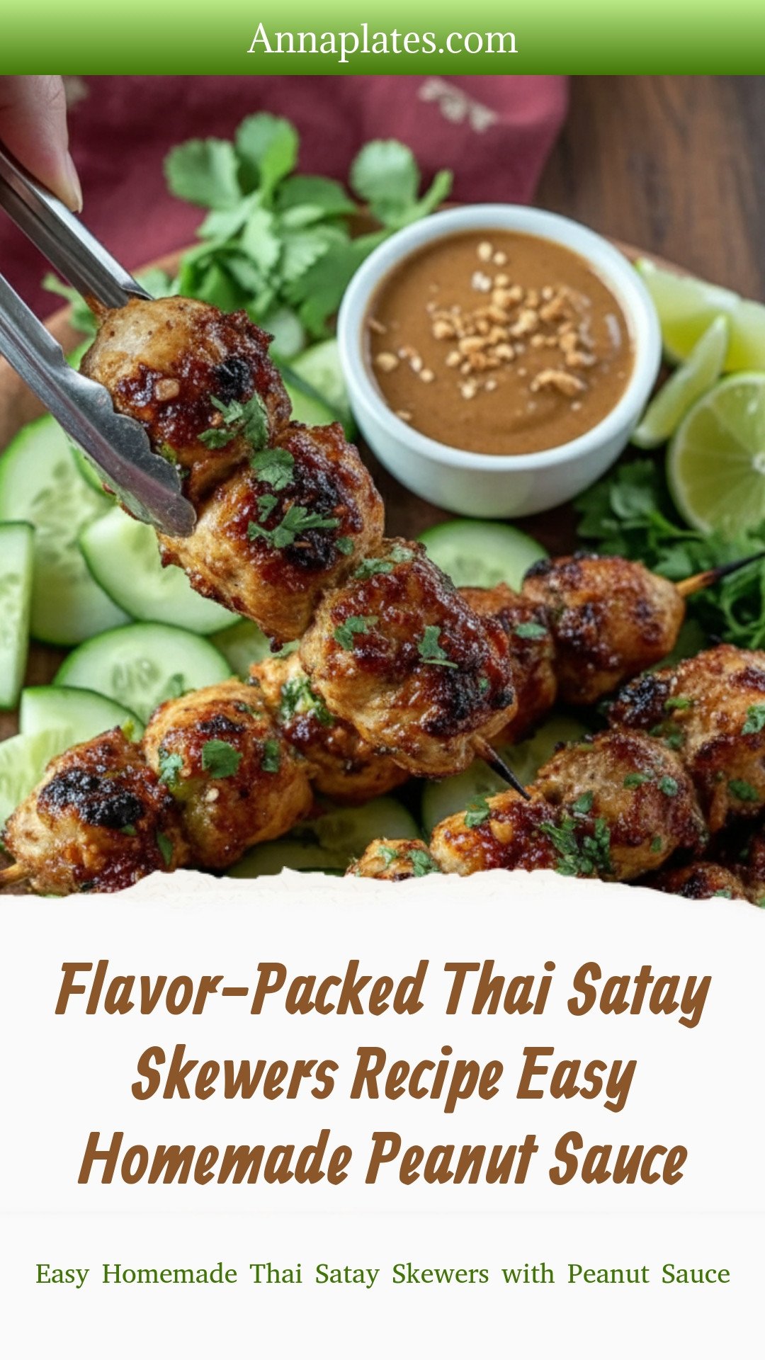 Easy Homemade Thai Satay Skewers with Peanut Sauce