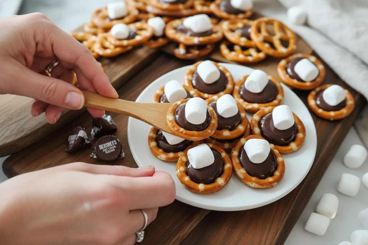Easy No-Bake S’mores Pretzel Bites