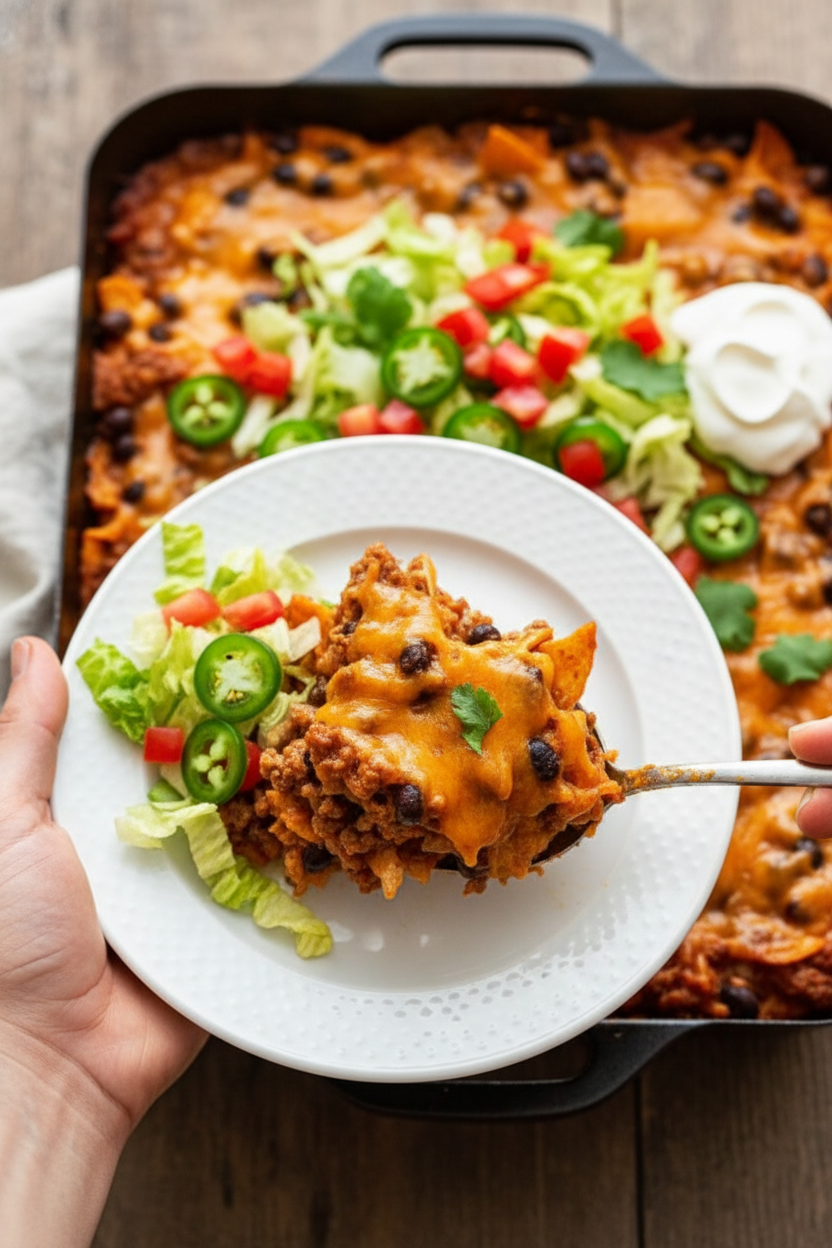 Easy Walking Taco Casserole Recipe