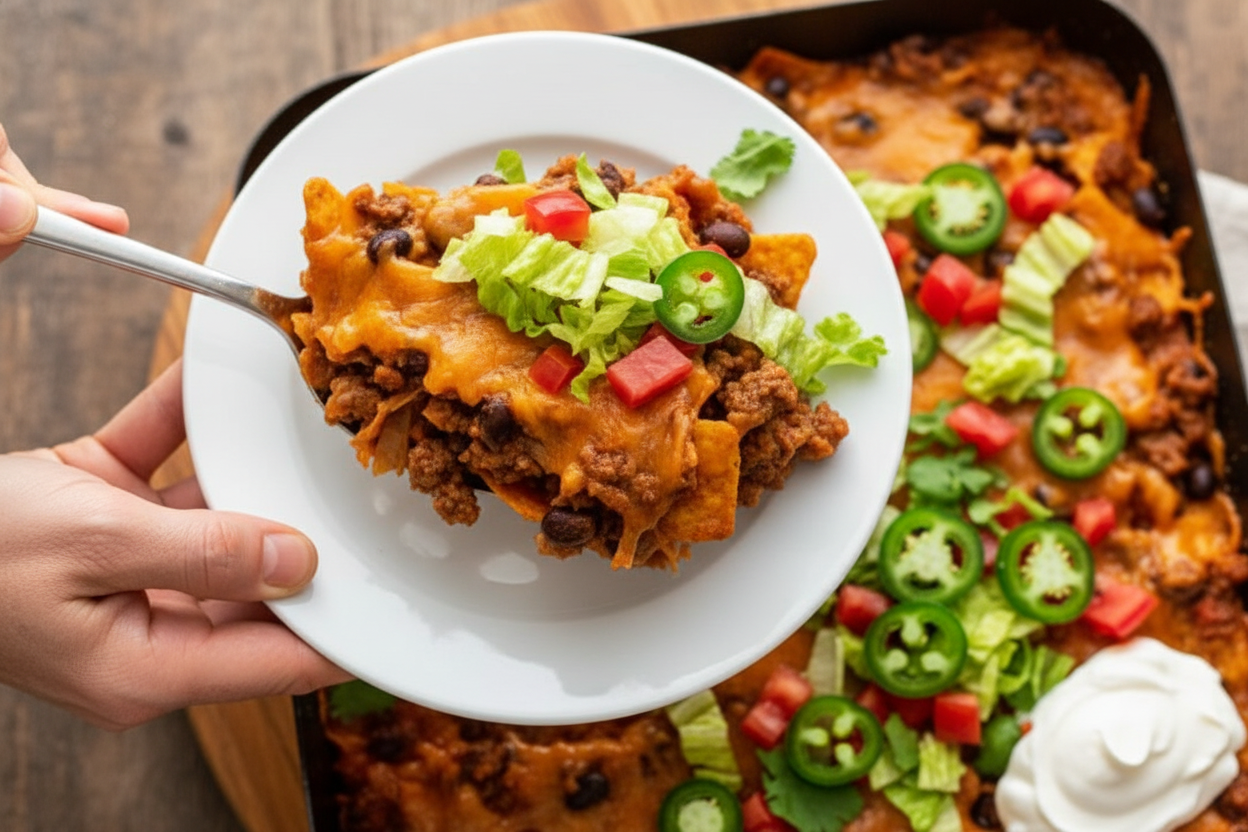 Easy Walking Taco Casserole Recipe