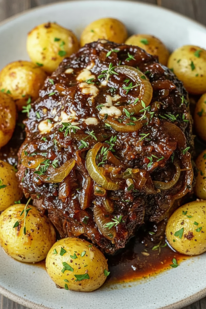 French Onion Pot Roast Easy Tender Dinner