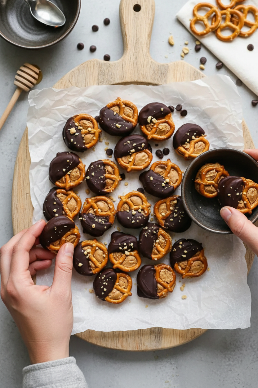 Healthy Peanut Butter Pretzel Bites