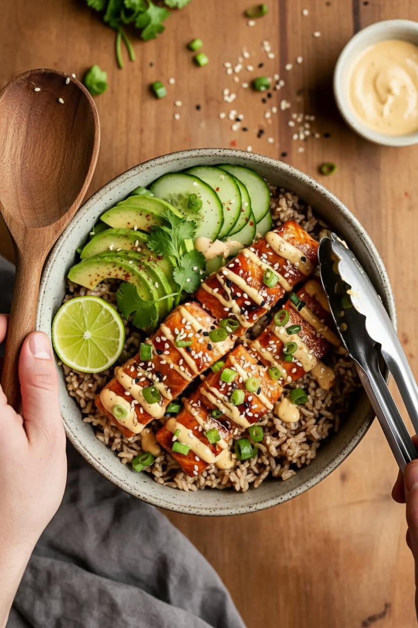 Honey Glazed Salmon Bowl Recipe