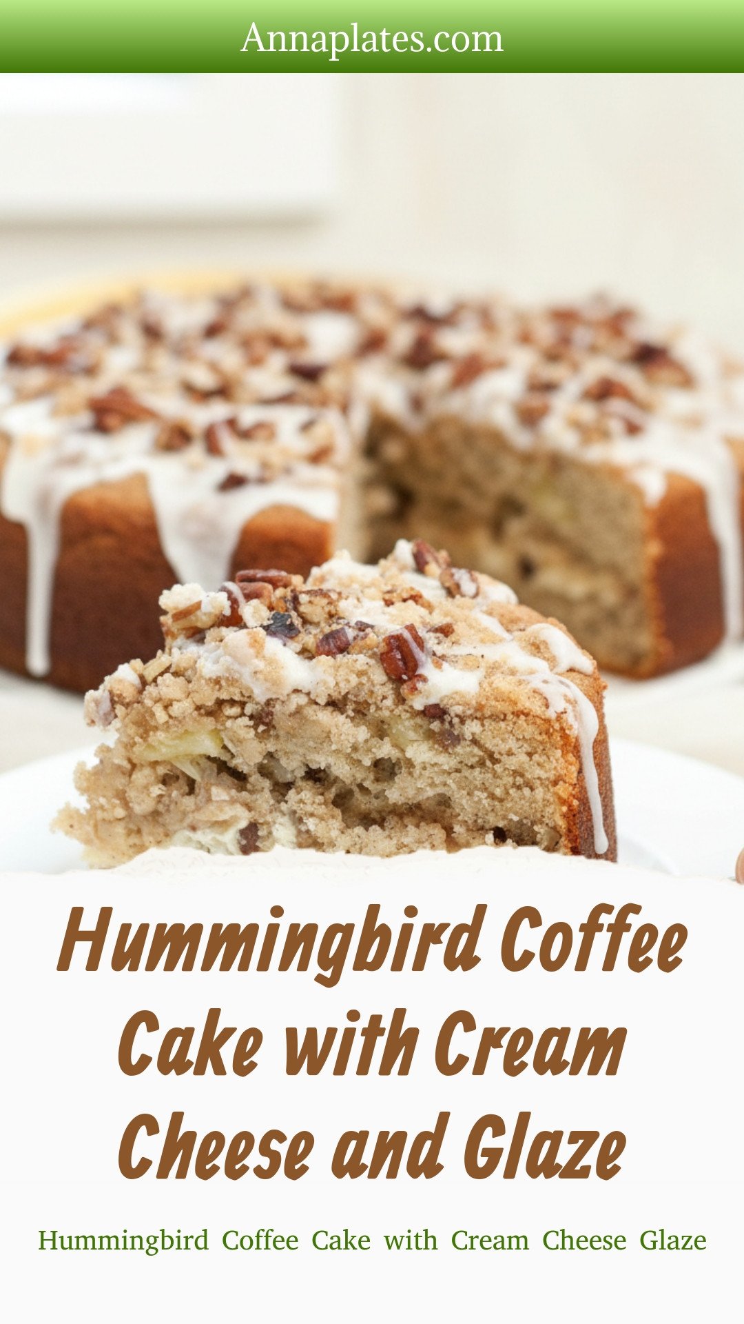 Hummingbird Coffee Cake with Cream Cheese Glaze
