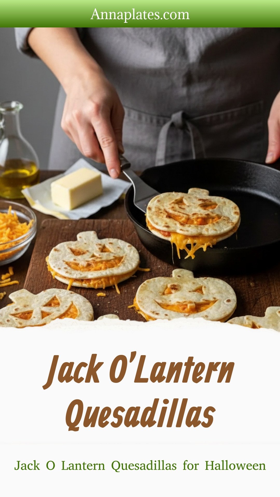 Jack O Lantern Quesadillas for Halloween