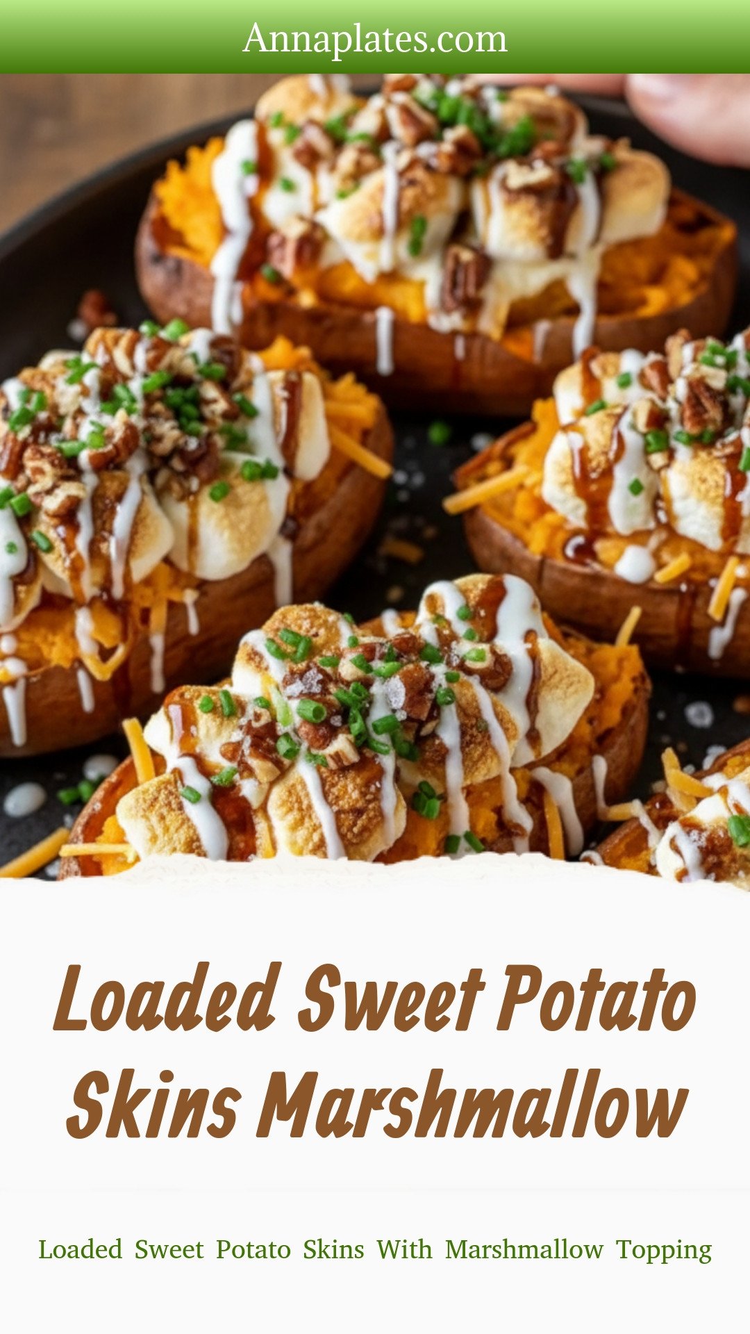 Loaded Sweet Potato Skins With Marshmallow Topping
