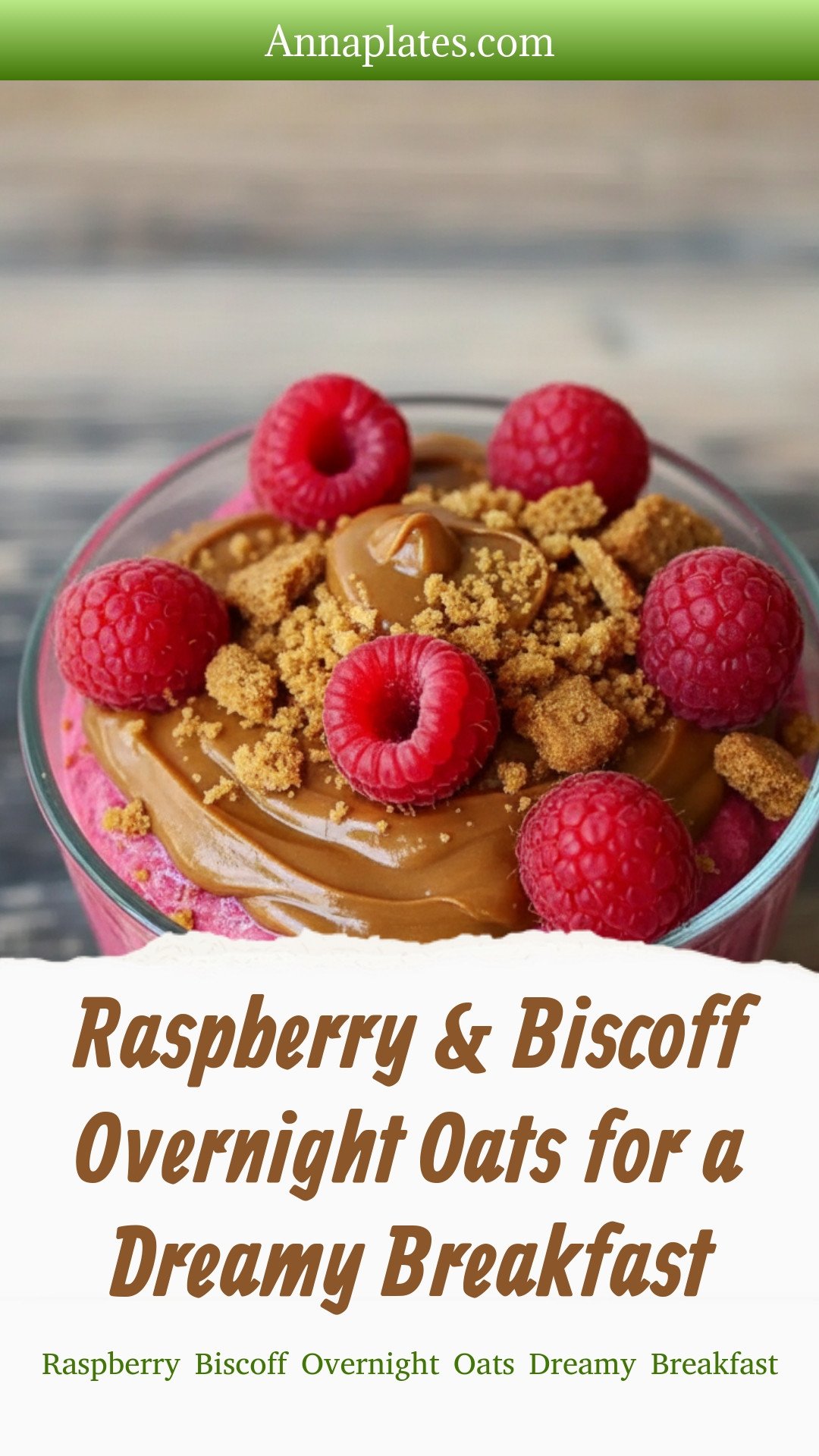 Raspberry Biscoff Overnight Oats Dreamy Breakfast