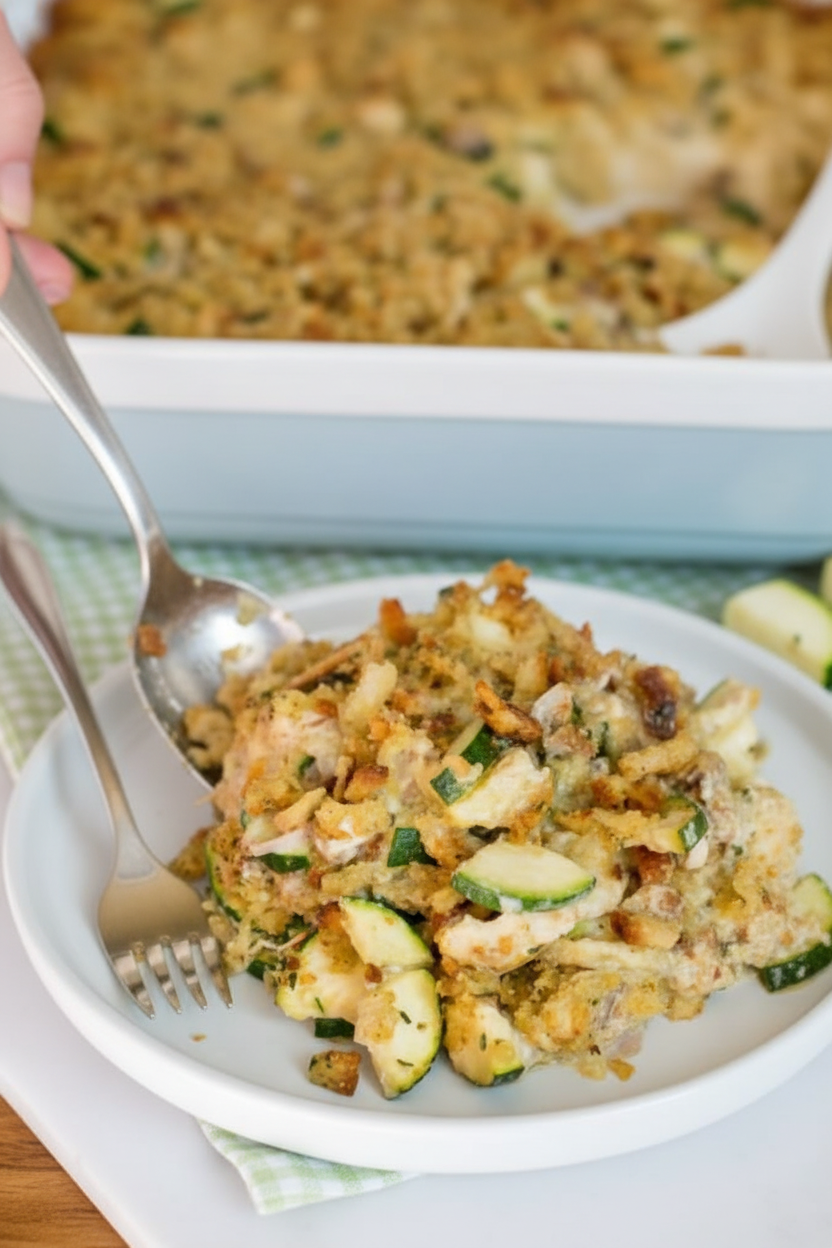 Rotisserie Chicken Zucchini Casserole Recipe