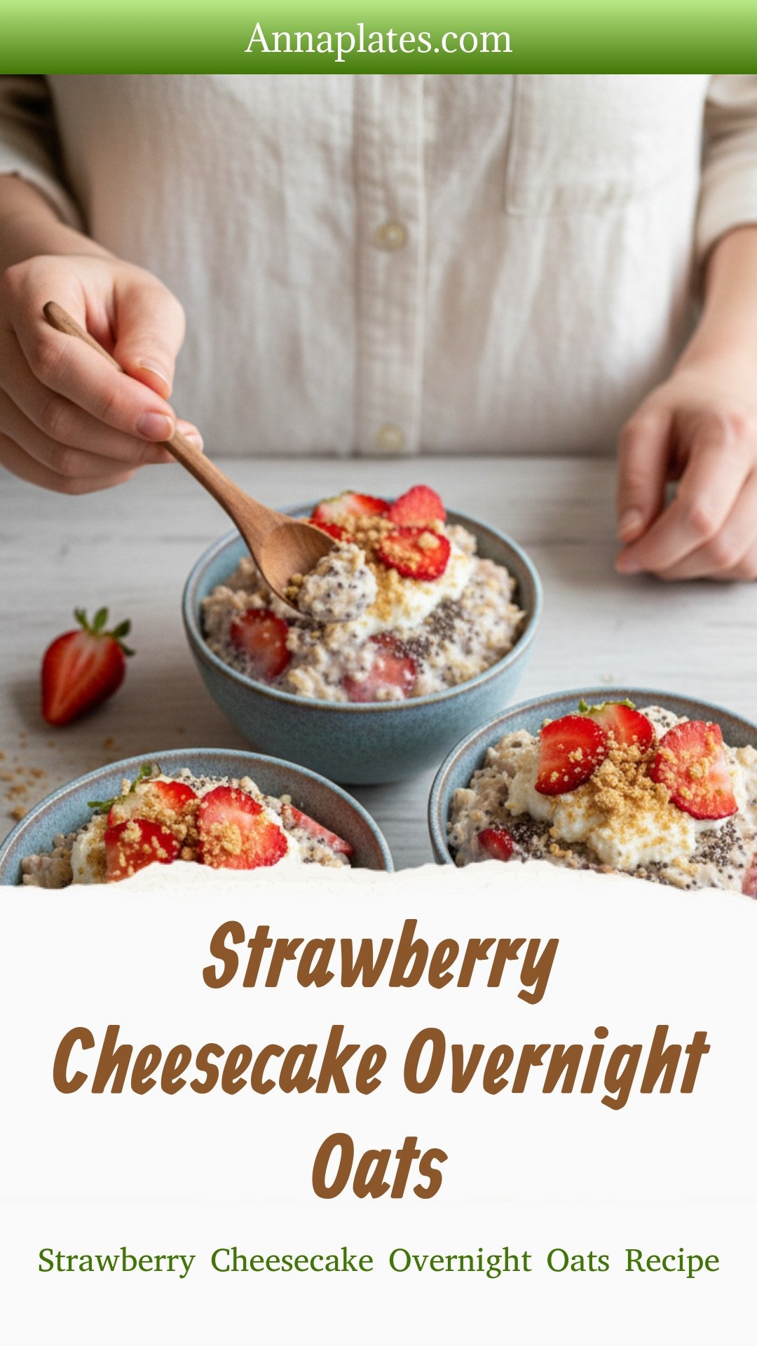 Strawberry Cheesecake Overnight Oats Recipe