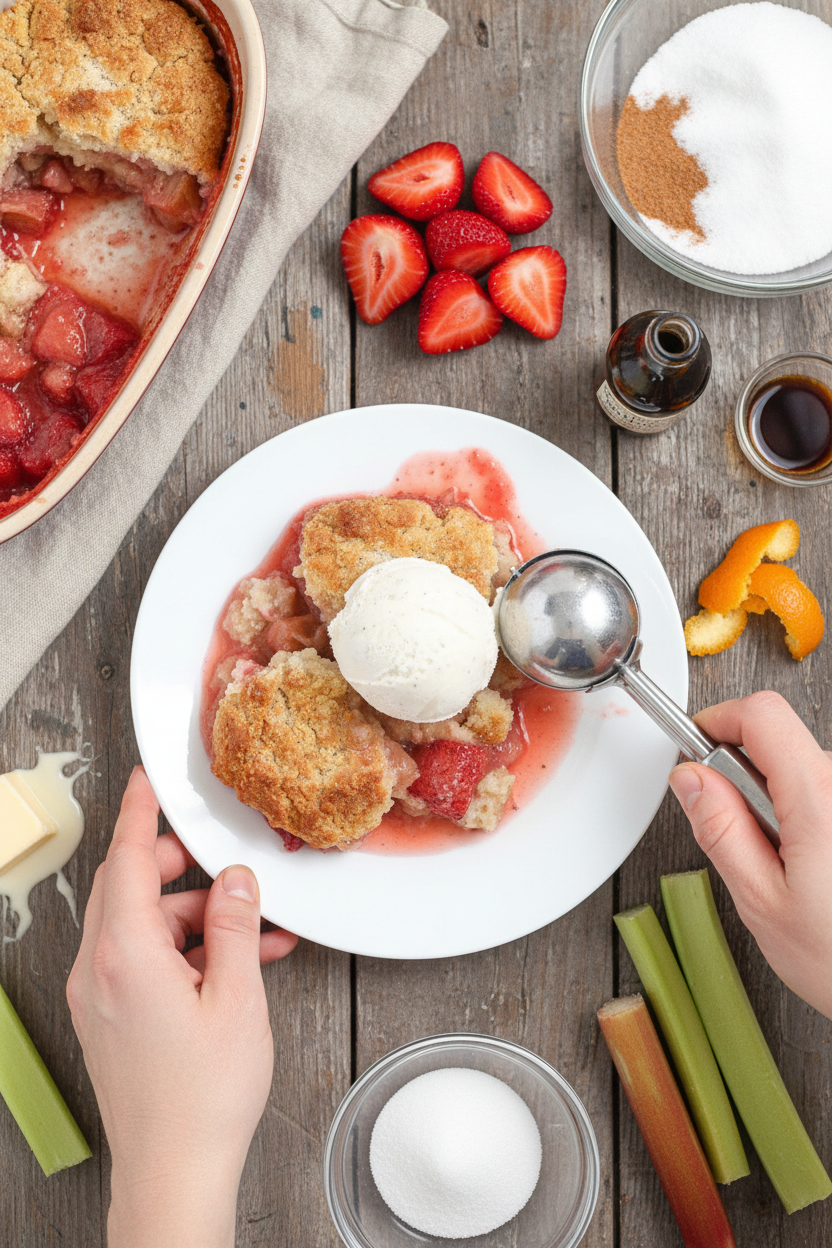 Strawberry Rhubarb Cobbler Recipe