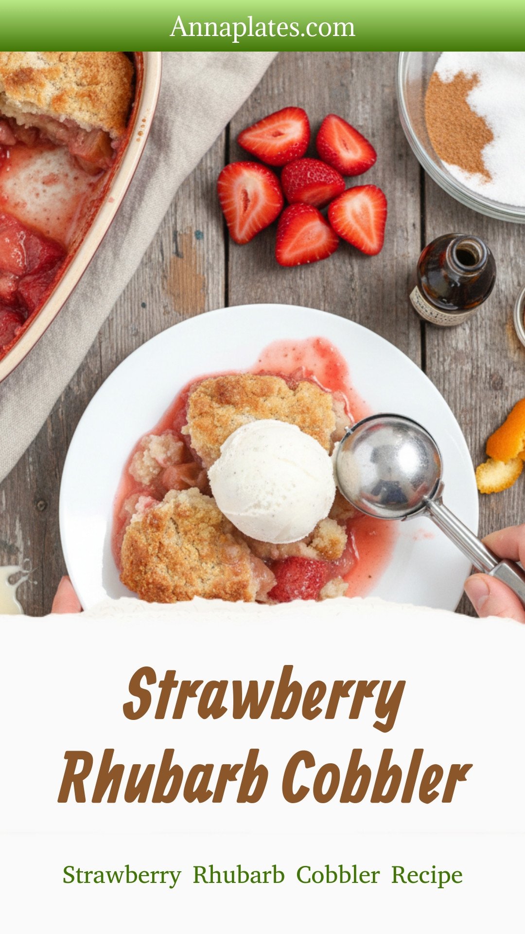 Strawberry Rhubarb Cobbler Recipe