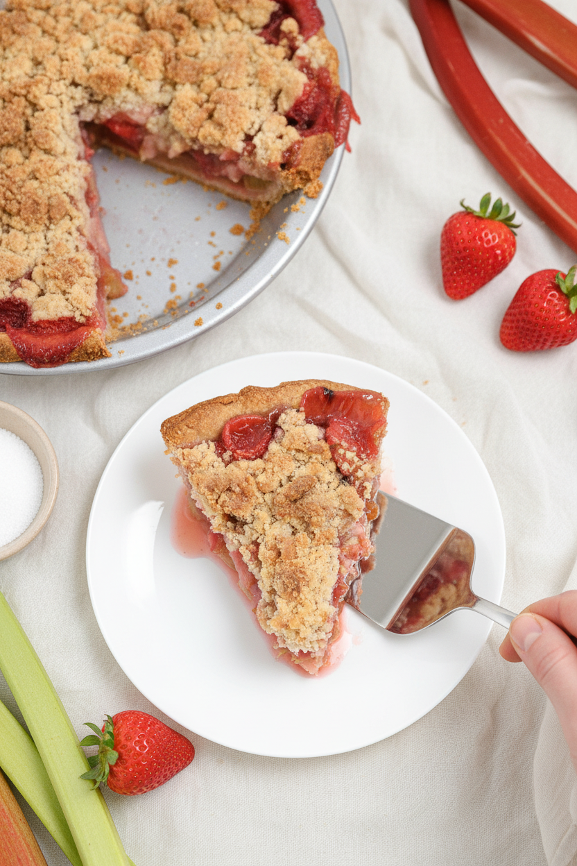 Strawberry Rhubarb Crumb Top Pie Recipe