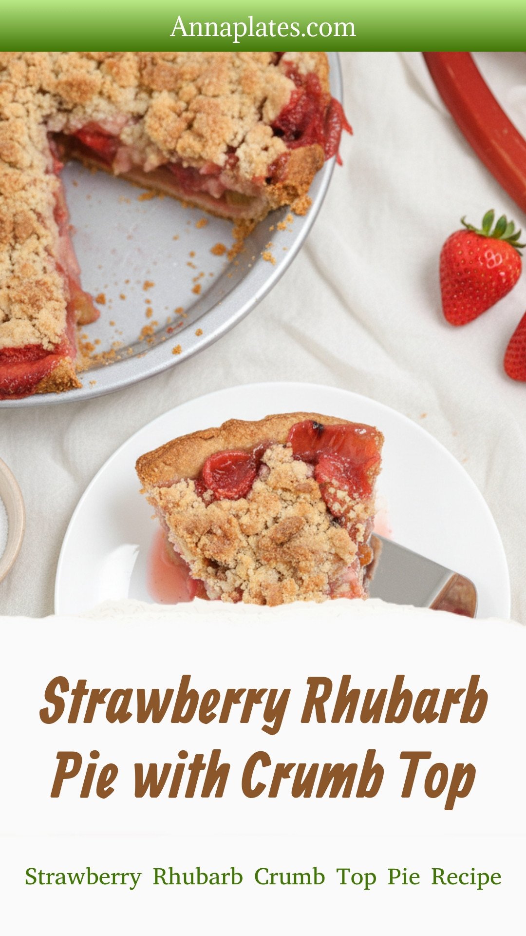 Strawberry Rhubarb Crumb Top Pie Recipe